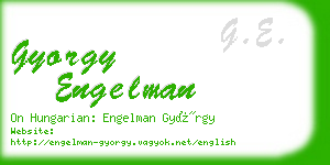 gyorgy engelman business card